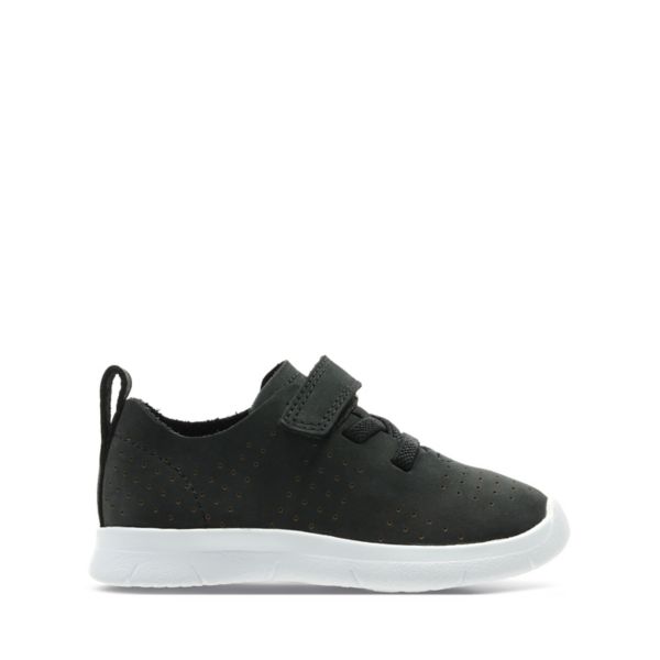 Clarks Girls Ath Elite Toddler Trainers Black | CA-5483902
